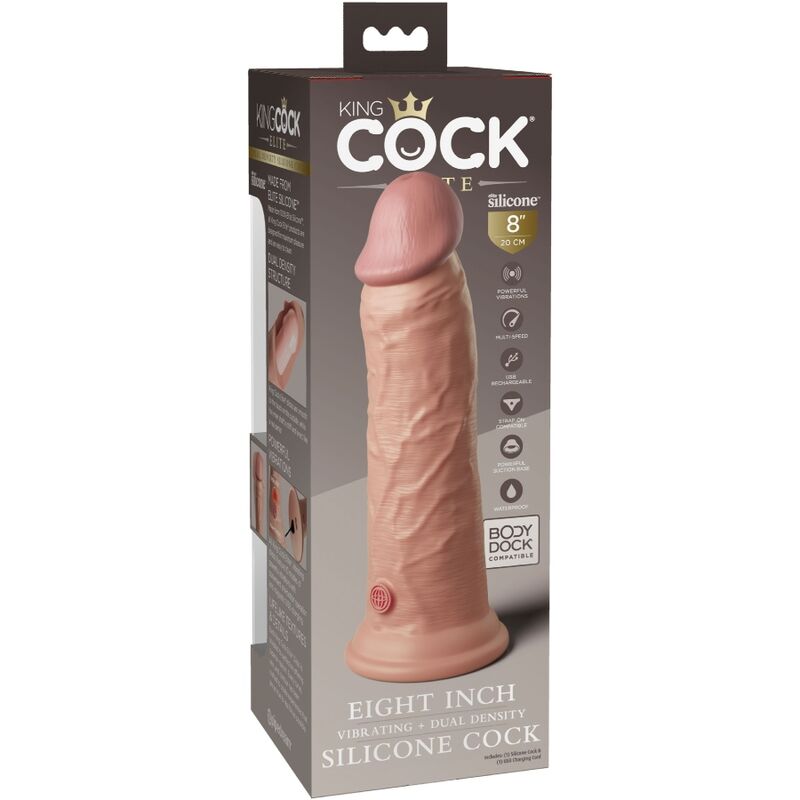 King Cock Elite Realistischer Dildo 20,3 cm – Vibrator aus Silikon – realistischer Dildo Bild 11