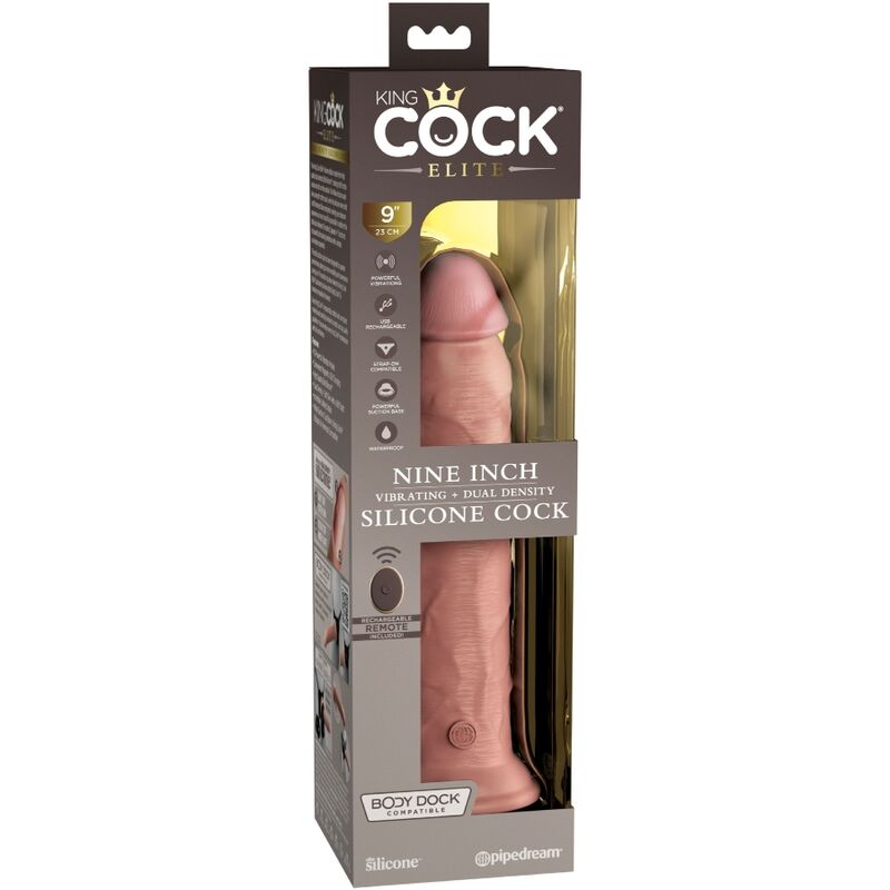 King Cock Elite Realistischer Dildo 23 cm – Vibrator mit Fernbedienung & Silikon – realistischer Dildo Bild 14