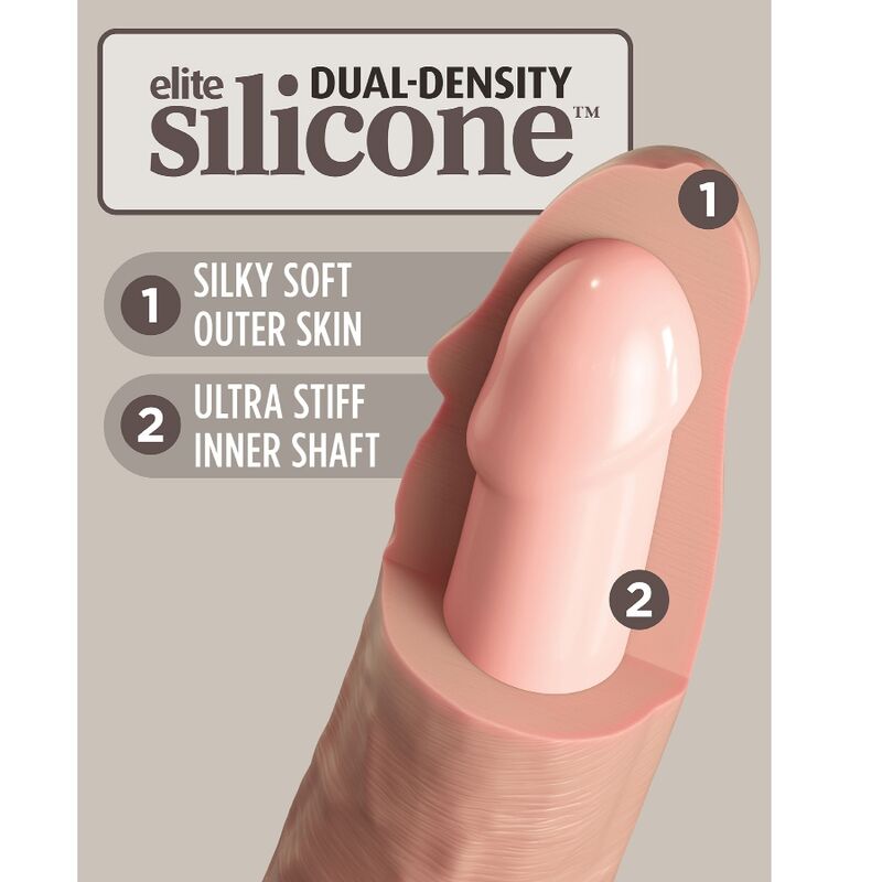 King Cock Elite Realistischer Dildo 23 cm – Vibrator mit Fernbedienung & Silikon – realistischer Dildo Bild 11