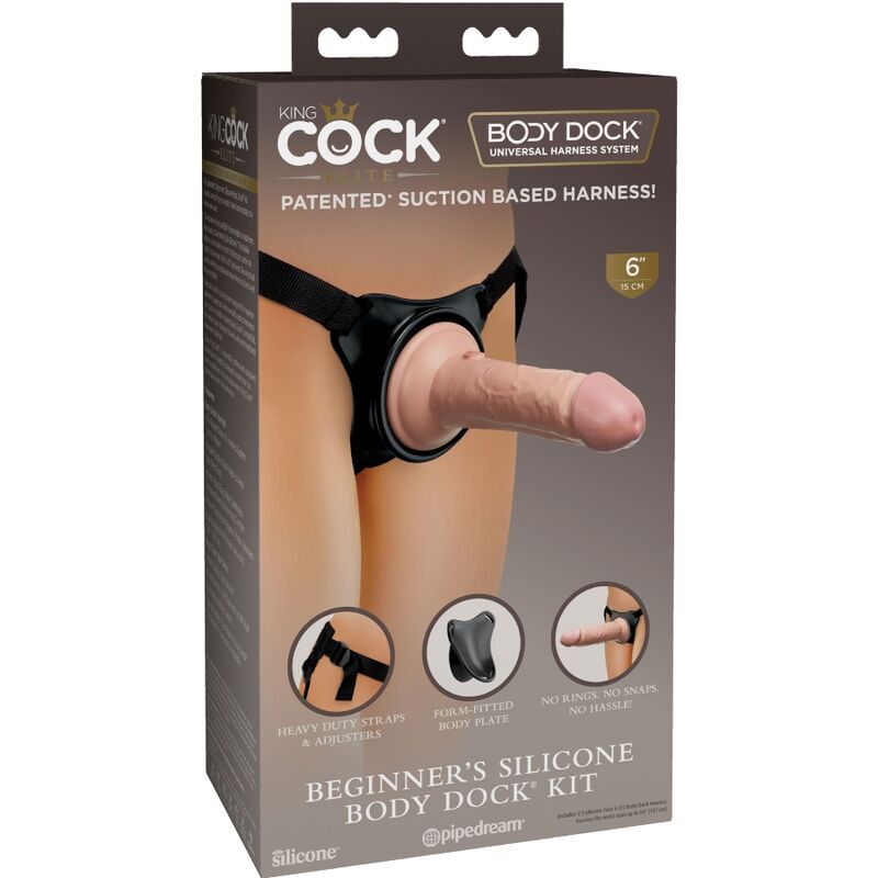 King Cock – Elite Verstellbarer Gurt mit Dildo (15,2 cm) für Anfänger – Dildo Bild 21