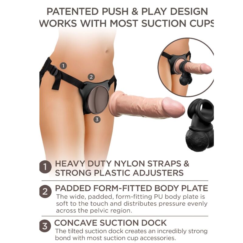 King Cock – Elite Deluxe Verstellbares Harness Kit (20,3 cm) – Set Bild 19