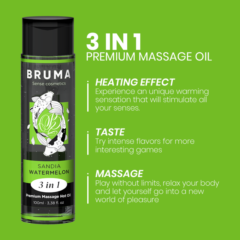 BRUMA Premium Massageöl Wassermelone – Wärmeeffekt 100 ml – Massageöl Bild 7