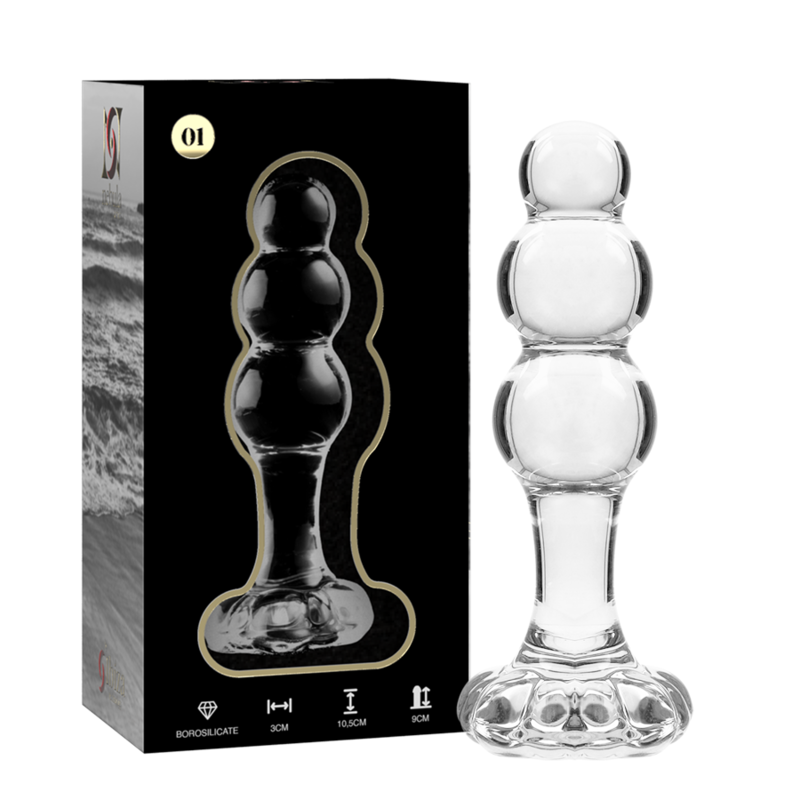 NEBULA SERIES BY IBIZA - MODELL 1 STECKER BOROSILIKATGLAS TRANSPARENT 10.5 CM -O- 3 CM – Erotik-Zubehör Bild 2