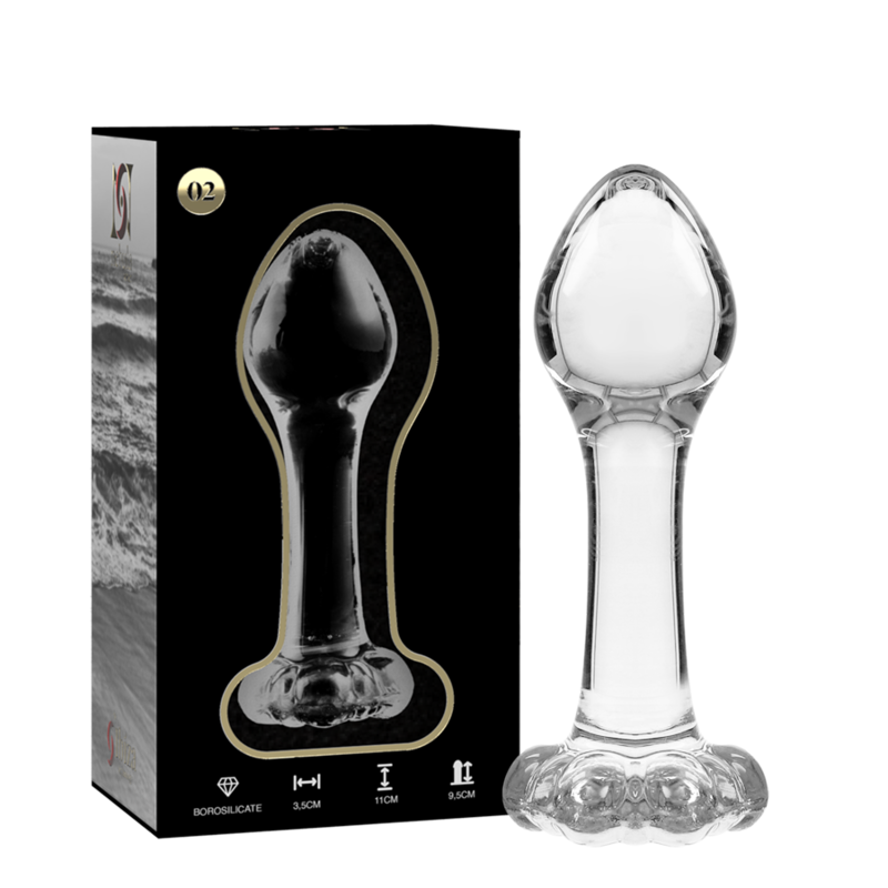 NEBULA SERIES BY IBIZA - MODELL 2 ANALPLUG BOROSILIKATGLAS KLAR 11 CM -O- 3.5 CM Analplug diskret online kaufen