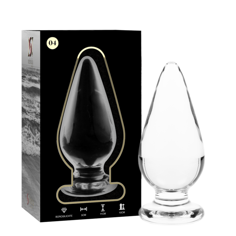 NEBULA SERIES BY IBIZA - MODELL 4 ANALPLUG BOROSILIKATGLAS KLAR 11 CM -O- 5 CM – Analplug Bild 2