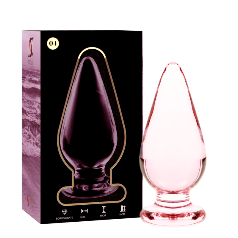 NEBULA SERIES BY IBIZA - MODELL 4 ANALPLUG BOROSILIKATGLAS ROSA 11 CM -O- 5 CM – Analplug Bild 2