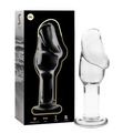 NEBULA SERIES BY IBIZA - MODELL 6 ANALPLUG BOROSILIKATGLAS KLAR 12.5 CM -O- 4 CM – Analplug Bild 1