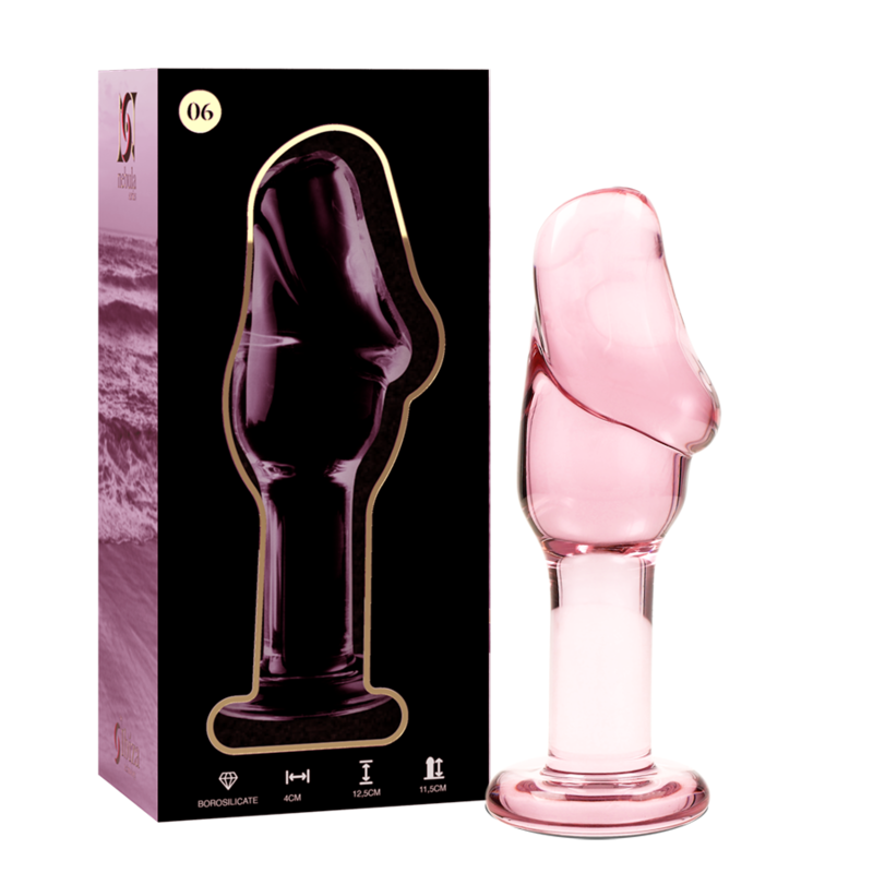 NEBULA SERIES BY IBIZA - MODELL 6 ANALPLUG BOROSILIKATGLAS ROSA 12.5 CM -O- 4 CM Analplug diskret online kaufen