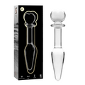 NEBULA SERIES BY IBIZA - MODEL 7 ANALPLUG BOROSILIKATGLAS KLAR 13.5 CM -O- 3 CM – Analplug Bild 1