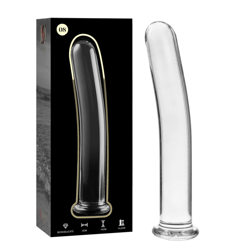 NEBULA SERIES BY IBIZA - MODELL 8 DILDO BOROSILIKATGLAS KLAR 14.5 CM -O- 2 CM – Dildo Bild 2