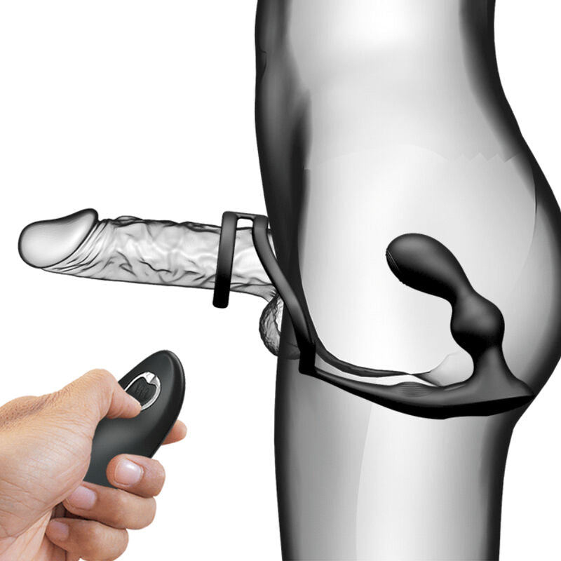 PRETTY LOVE - MARSHALL PENISRING MIT VIBRATORISCHEM ANALPLUG MIT FERNBEDIENUNG – Penisring Bild 15