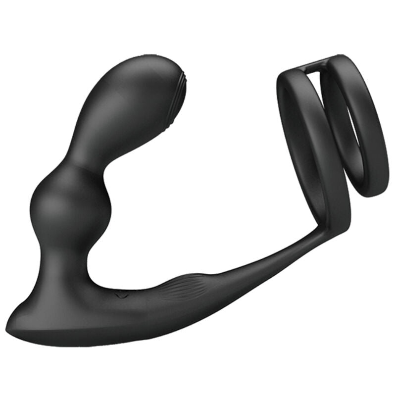 PRETTY LOVE - MARSHALL PENISRING MIT VIBRATORISCHEM ANALPLUG MIT FERNBEDIENUNG – Penisring Bild 4