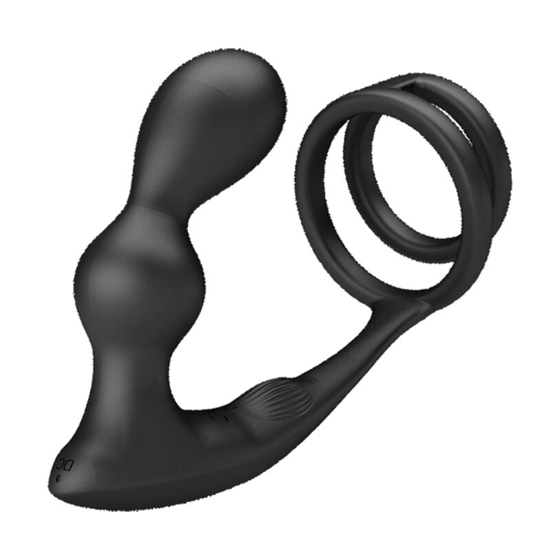 PRETTY LOVE - MARSHALL PENISRING MIT VIBRATORISCHEM ANALPLUG MIT FERNBEDIENUNG – Penisring Bild 6
