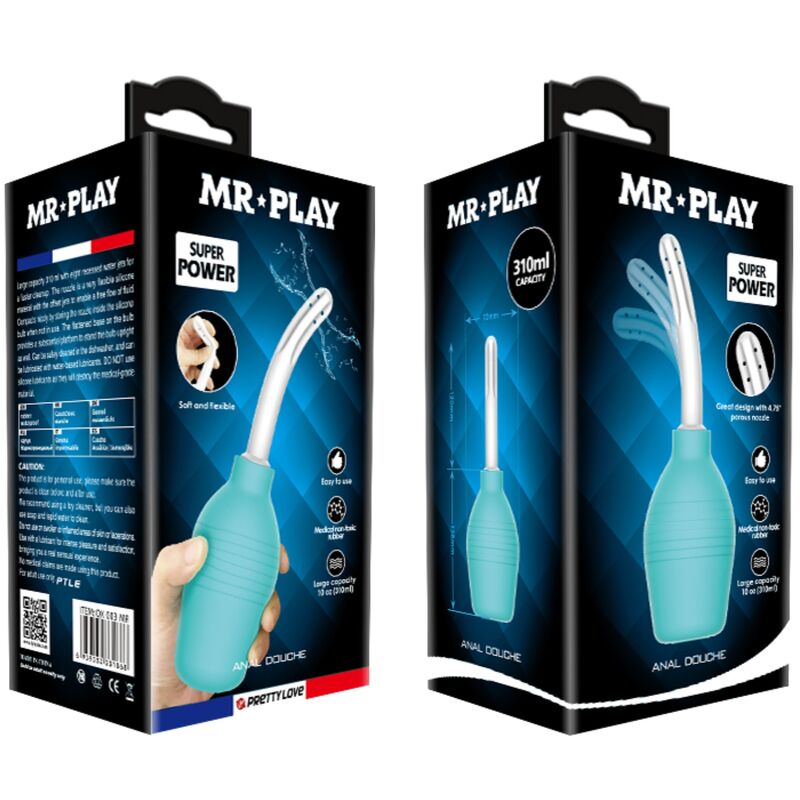 MR PLAY - ANAL-BIRNE-BLAUE GUMMI-DUSCHE – Anal-Toy Bild 11