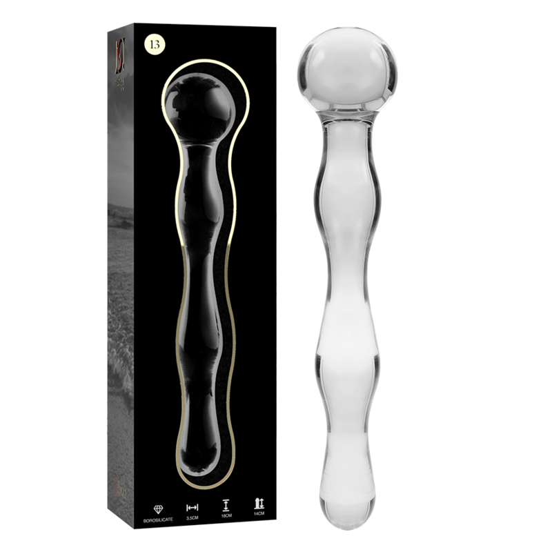 NEBULA SERIES BY IBIZA - MODELL 13 DILDO BOROSILIKATGLAS KLAR 18 CM -O- 3.5 CM – Dildo Bild 2