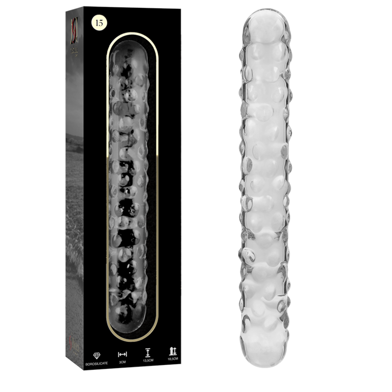 NEBULA SERIES BY IBIZA - MODELL 15 DILDO BOROSILIKATGLAS KLAR 18.5 CM -O- 3 CM – Dildo Bild 2