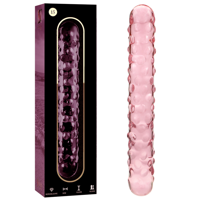 NEBULA SERIES BY IBIZA - MODELL 15 DILDO BOROSILIKATGLAS ROSA 18.5 CM -O- 3 CM – Dildo Bild 2