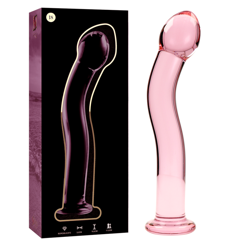 NEBULA Series by Ibiza – Modell 18 Dildo aus Borosilikatglas, Rosa, 18,5 cm – Dildo Bild 1