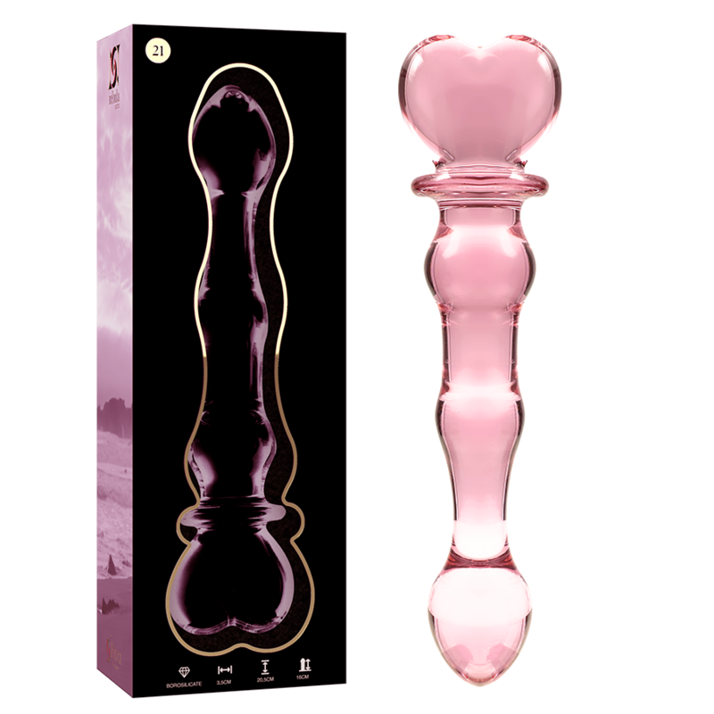 NEBULA Series by Ibiza – Modell 21 Dildo aus Borosilikatglas, Rosa, 20,5 cm – Dildo Bild 1