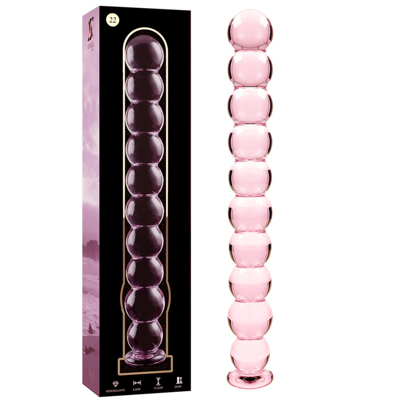 NEBULA Series by Ibiza – Modell 22 Dildo aus Borosilikatglas, Rosa, 21,5 cm – Dildo Bild 1