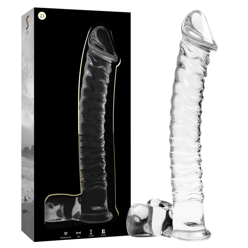 NEBULA Series by Ibiza – Modell 23 Dildo aus Borosilikatglas, Klar, 21,5 cm – Dildo Bild 1
