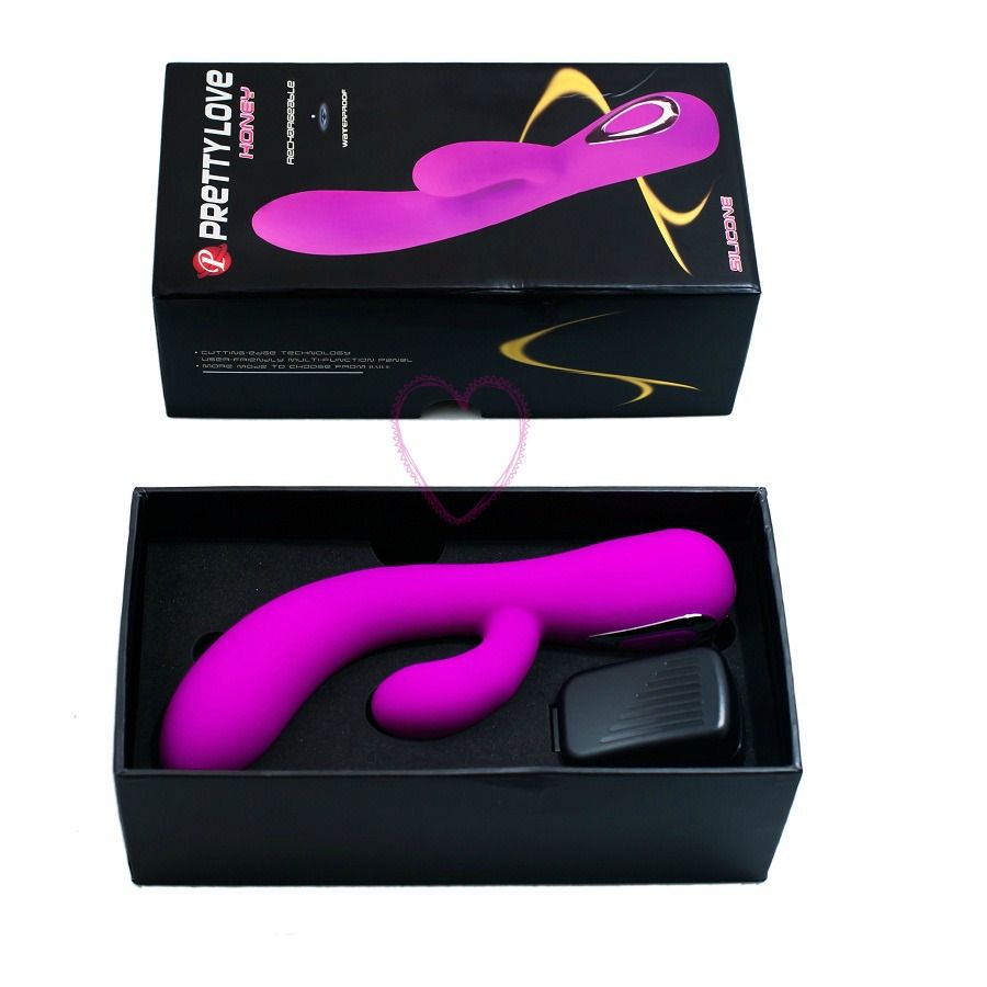 Pretty Love Smarter Honigvibrator – Aufladbarer Doppelmotor Vibrator 18 cm, 10 Modi, Silikon – Vibrator Bild 3