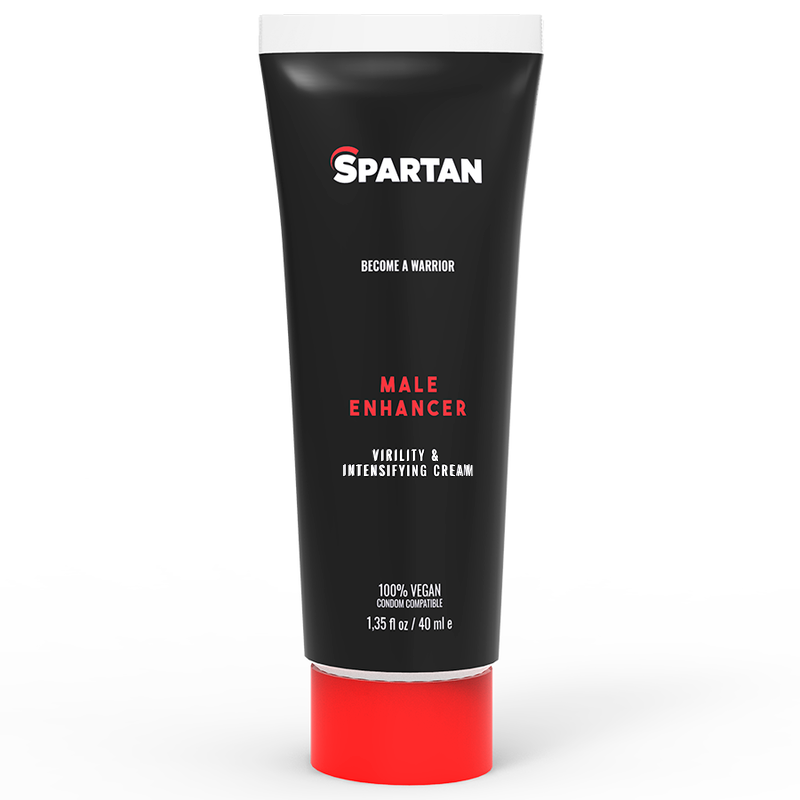 SPARTAN - COUPLE GEL VIRILITÄT UND INTENSIFIZIERENDE 100 % VEGANE CREME Produktverpackung und Details