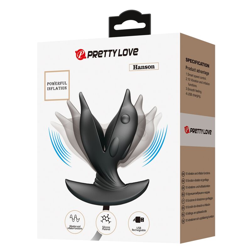 PRETTY LOVE - AUFBLASBARER & WIEDERAUFLADBARER DELFIN ANALSPLUG – Analplug Bild 19