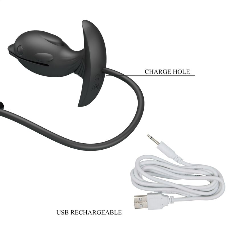 PRETTY LOVE - AUFBLASBARER & WIEDERAUFLADBARER DELFIN ANALSPLUG – Analplug Bild 14