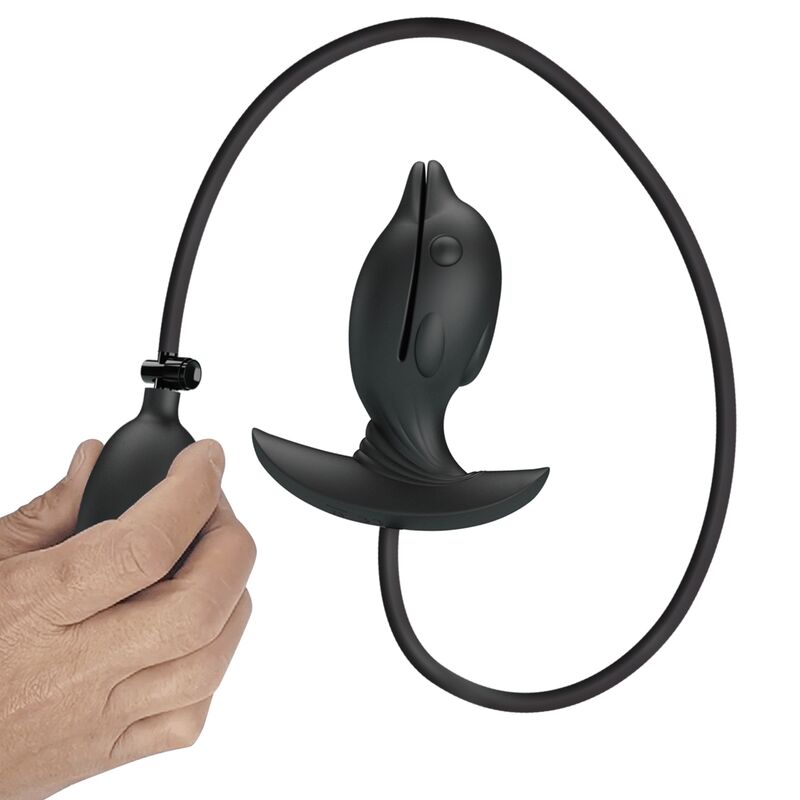 PRETTY LOVE - AUFBLASBARER & WIEDERAUFLADBARER DELFIN ANALSPLUG – Analplug Bild 9