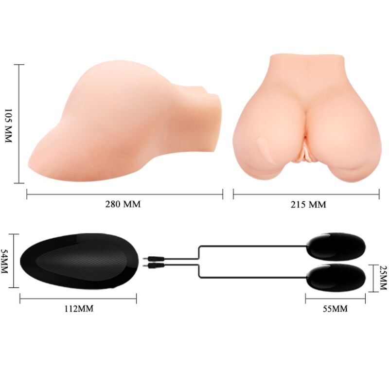 CRAZY BULL - VAGINA UND ANUS MIT REALISTISCHEM NETZ MIT VIBRATION – Dessous Bild 6
