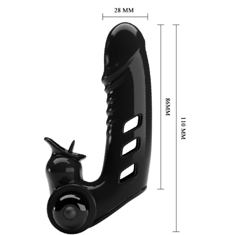 PRETTY LOVE - CORBIN SCHWARZE VIBRATOR-FINGERABDECKUNG – Fingervibrator Bild 11
