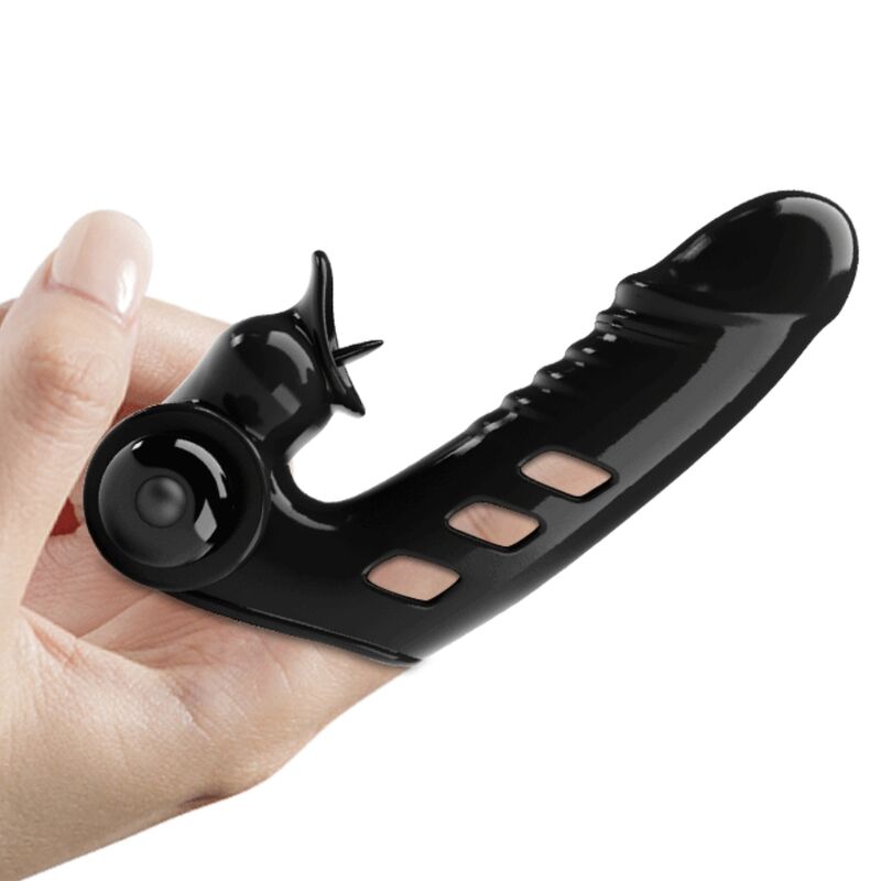 PRETTY LOVE - CORBIN SCHWARZE VIBRATOR-FINGERABDECKUNG – Fingervibrator Bild 6