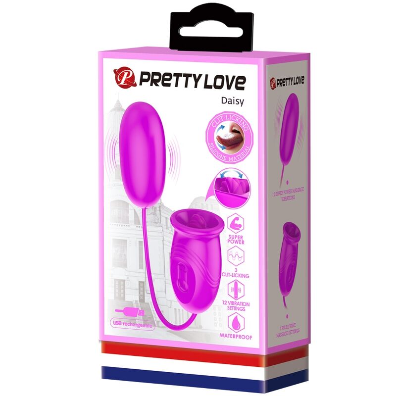 PRETTY LOVE - DAISY DUAL EGG WIEDERAUFLADBARER VIBRATOR LILA – Vibrator Bild 17