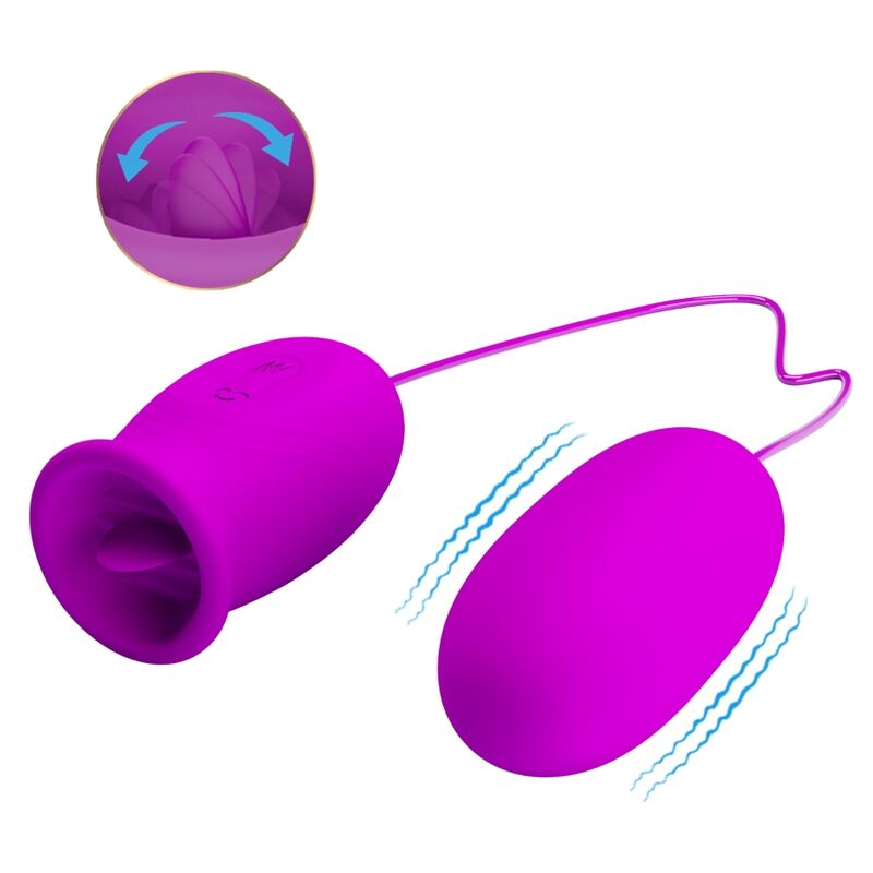 PRETTY LOVE - DAISY DUAL EGG WIEDERAUFLADBARER VIBRATOR LILA – Vibrator Bild 6