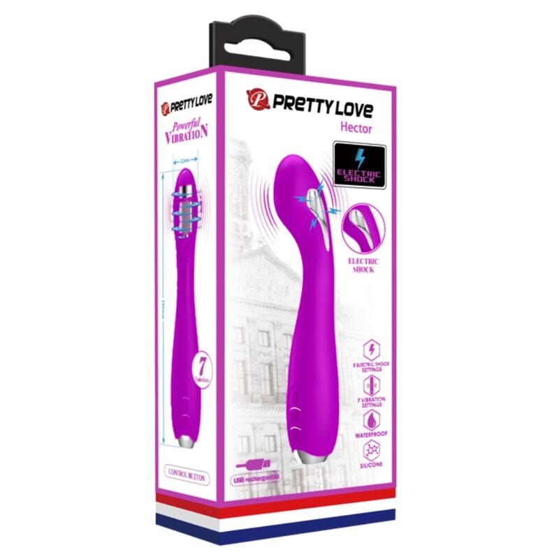 PRETTY LOVE - HECTOR WIEDERAUFLADBARER ELEKTROSCHOCK-VIBRATOR WASSERDICHT LILA – Vibrator Bild 16