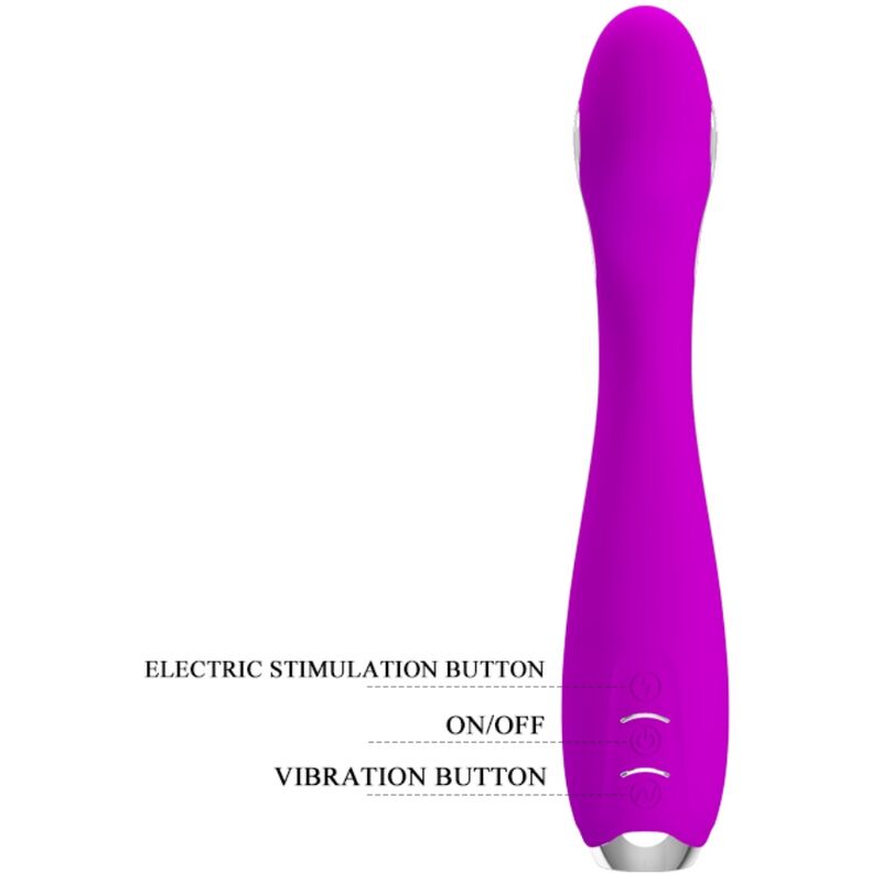 PRETTY LOVE - HECTOR WIEDERAUFLADBARER ELEKTROSCHOCK-VIBRATOR WASSERDICHT LILA – Vibrator Bild 11