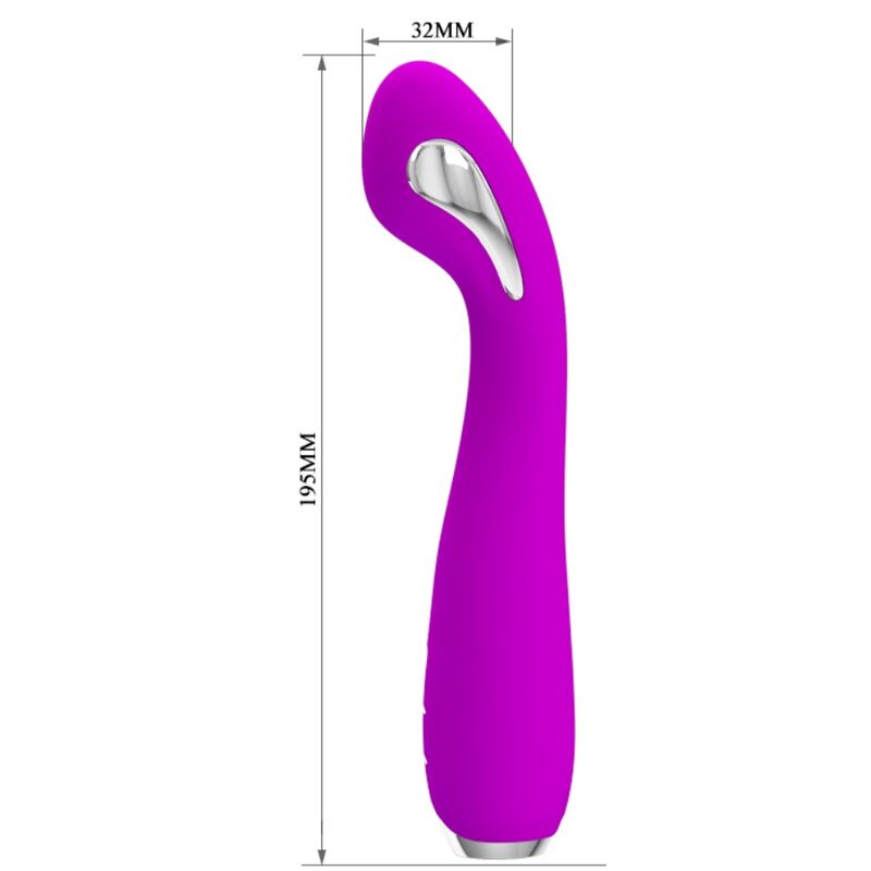 PRETTY LOVE - HECTOR WIEDERAUFLADBARER ELEKTROSCHOCK-VIBRATOR WASSERDICHT LILA – Vibrator Bild 9