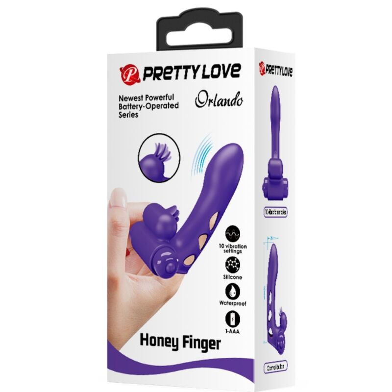 PRETTY LOVE - ORLANDO PURPLE VIBRATOR FINGERHÜLLE – Fingervibrator Bild 18