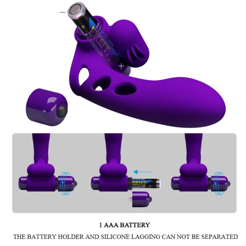 PRETTY LOVE - ORLANDO PURPLE VIBRATOR FINGERHÜLLE – Fingervibrator Bild 13