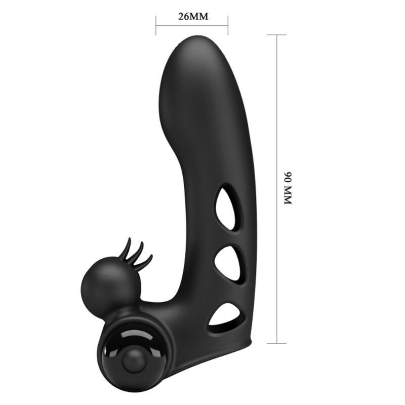 PRETTY LOVE - ORLANDO SCHWARZE VIBRATOR-FINGERHÜLLE – Fingervibrator Bild 11
