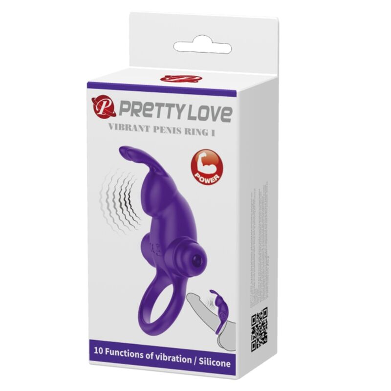 PRETTY LOVE - VIBRATORRING I KANINCHEN FÜR LILA PENIS – Vibrator Bild 14