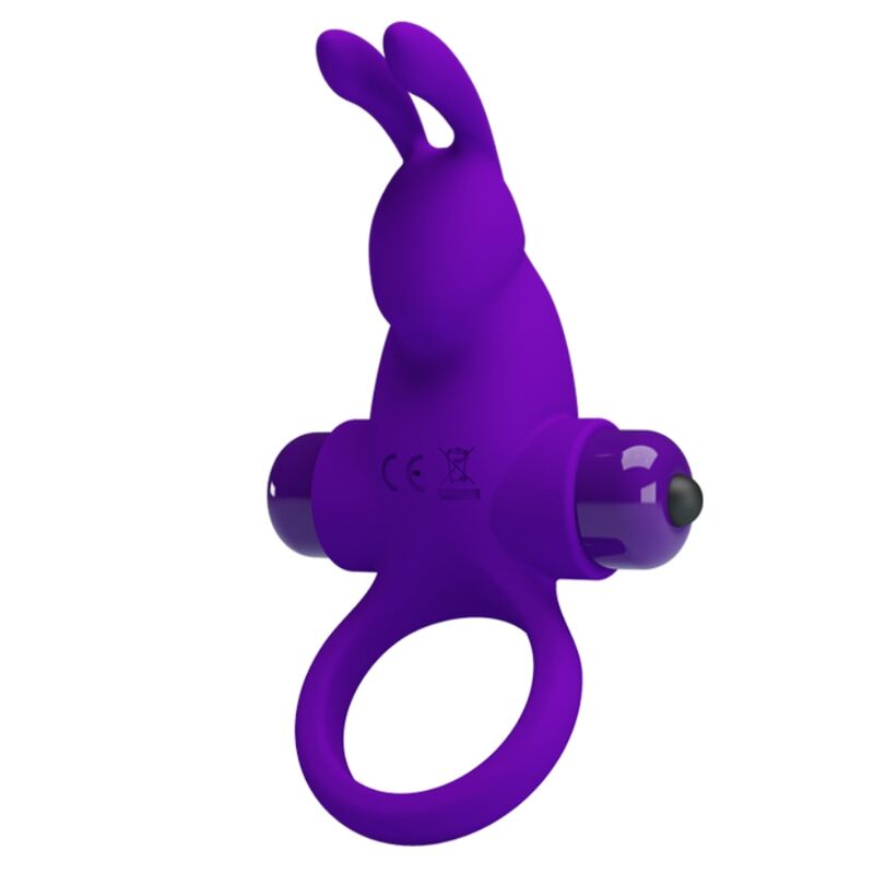 PRETTY LOVE - VIBRATORRING I KANINCHEN FÜR LILA PENIS – Vibrator Bild 4