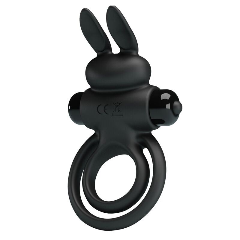PRETTY LOVE - VIBRATOR III KANINCHENRING FÜR SCHWARZEN PENIS – Vibrator Bild 4