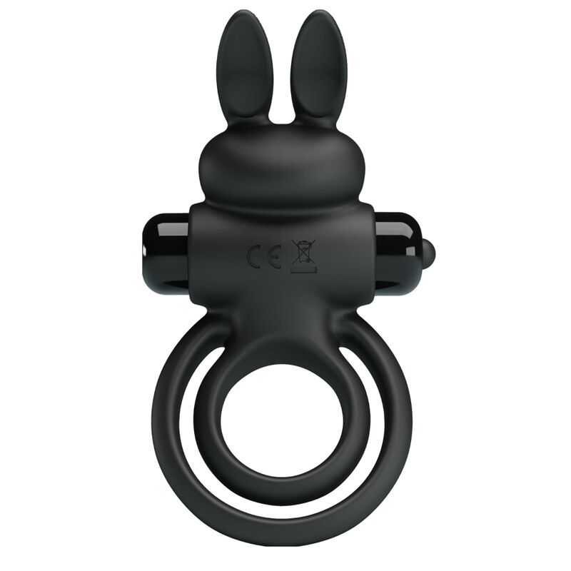 PRETTY LOVE - VIBRATOR III KANINCHENRING FÜR SCHWARZEN PENIS – Vibrator Bild 1