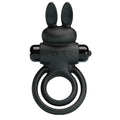 PRETTY LOVE - VIBRATOR III KANINCHENRING FÜR SCHWARZEN PENIS – Vibrator Bild 1
