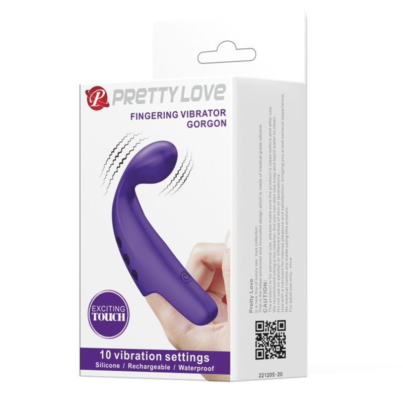 PRETTY LOVE - GORGON PURPLE WIEDERAUFLADBARER FINGERVIBRATOR – Fingervibrator Bild 12