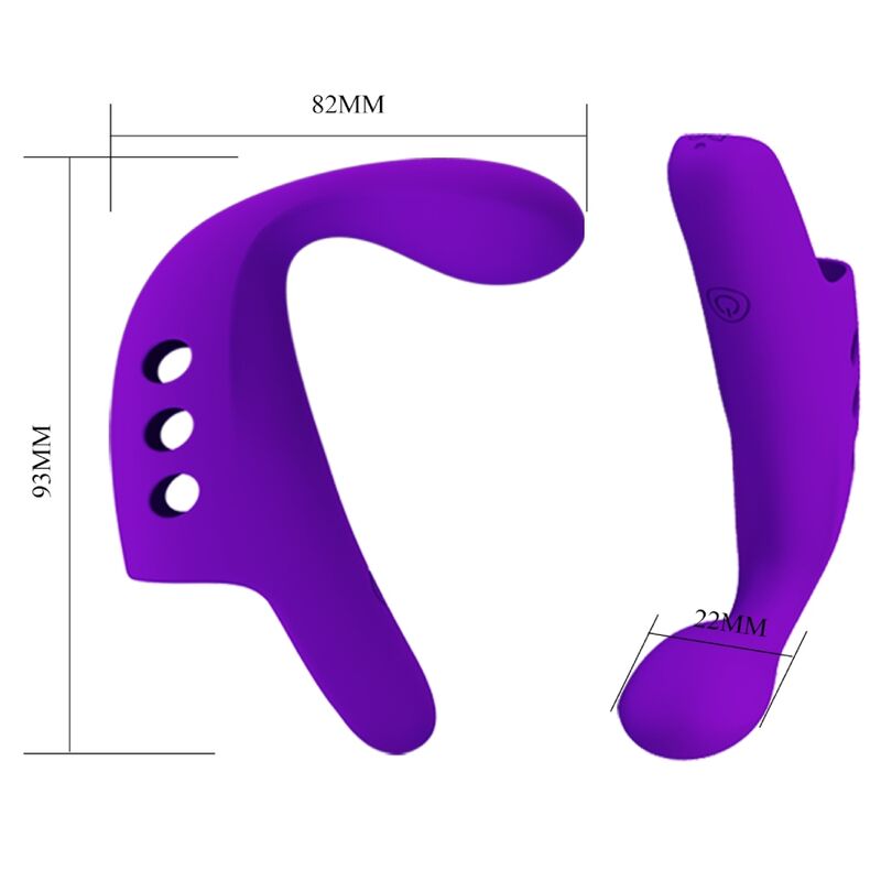 PRETTY LOVE - GORGON PURPLE WIEDERAUFLADBARER FINGERVIBRATOR – Fingervibrator Bild 9