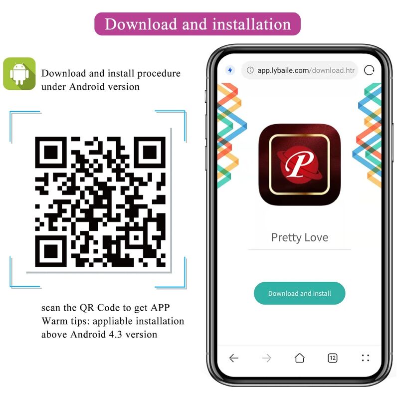 PRETTY LOVE - VIBRIERENDES EI DER NYMPHE, APP-GESTEUERT, LILA – Vibrator Bild 16