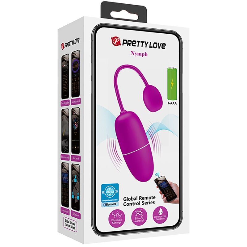 PRETTY LOVE - VIBRIERENDES EI DER NYMPHE, APP-GESTEUERT, LILA – Vibrator Bild 23